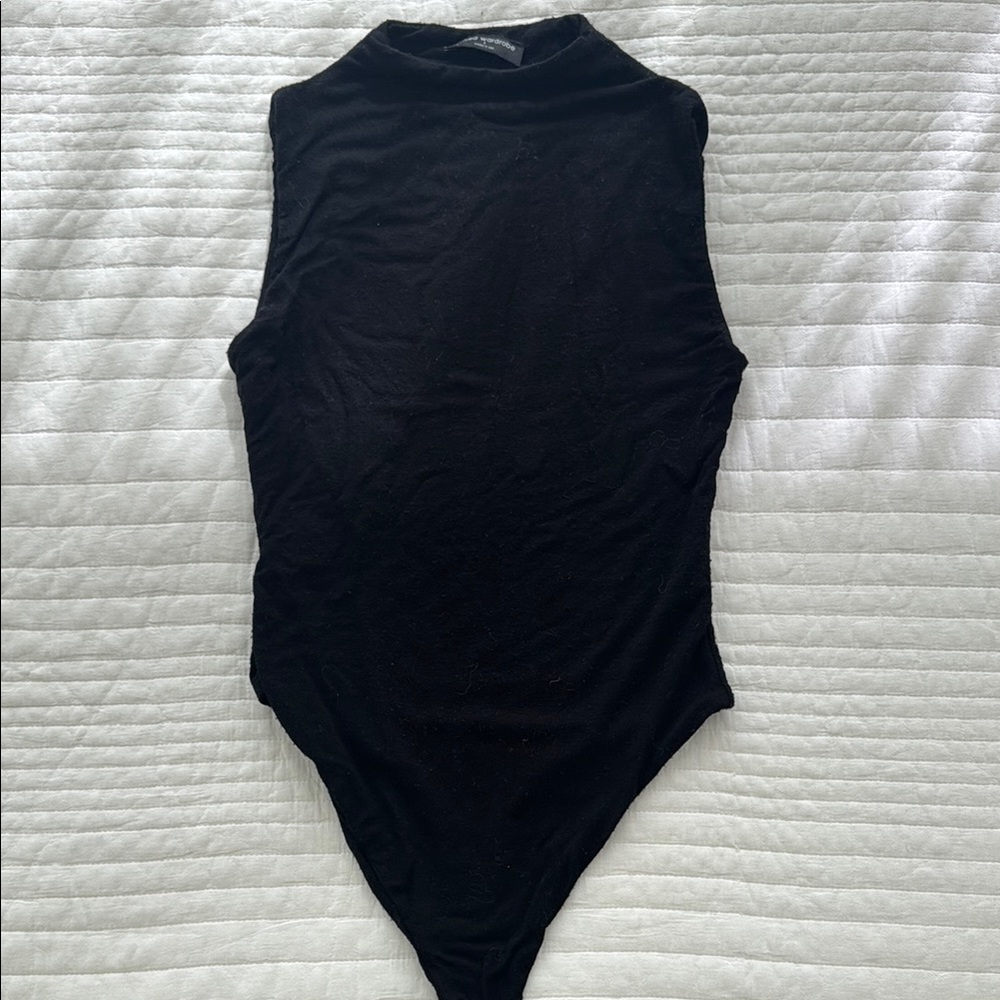 Black Sleeveless Bodysuit